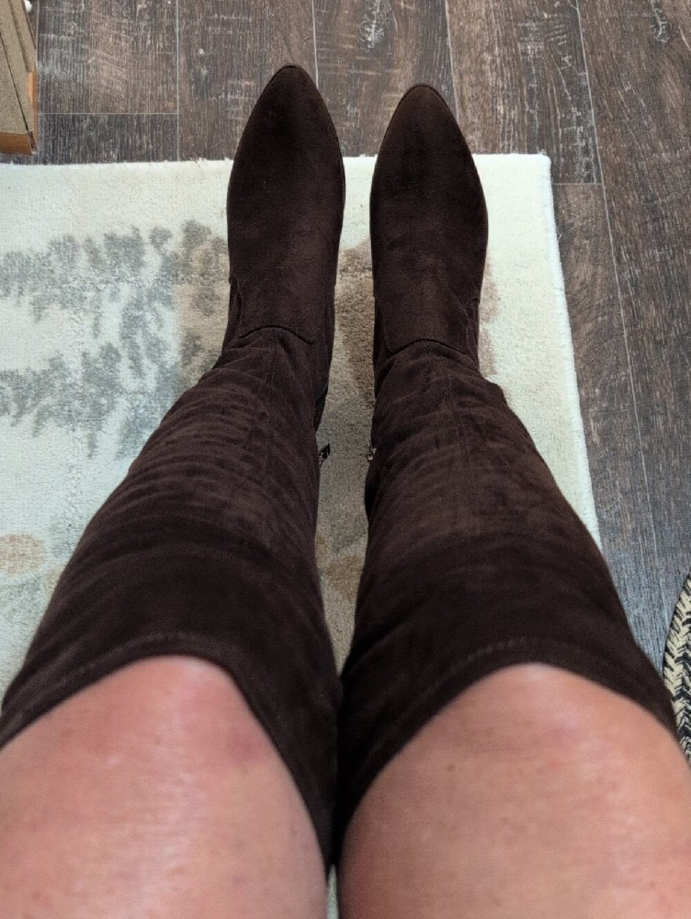 Marc Fisher Over-the-Knee Boots in Brown Suede